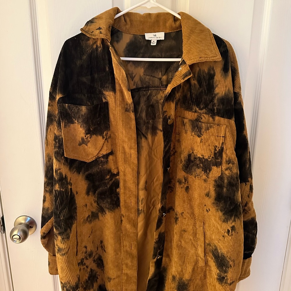 Urban Daizy Black/Brown Tie Dye Shacket